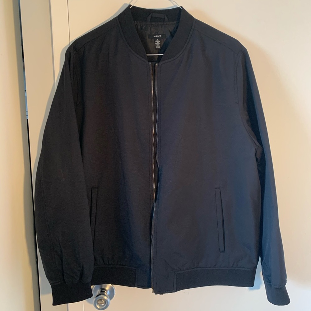 Alfani Full Zip Men’s Bomber Jacket in Black